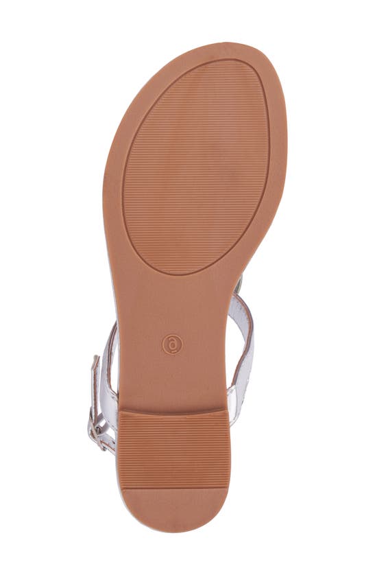 New York And Company Rosette Thong Sandal In Silver