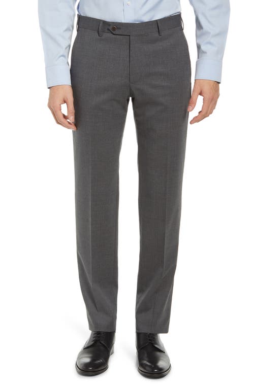Parker Stretch Wool Trousers in Mid Grey