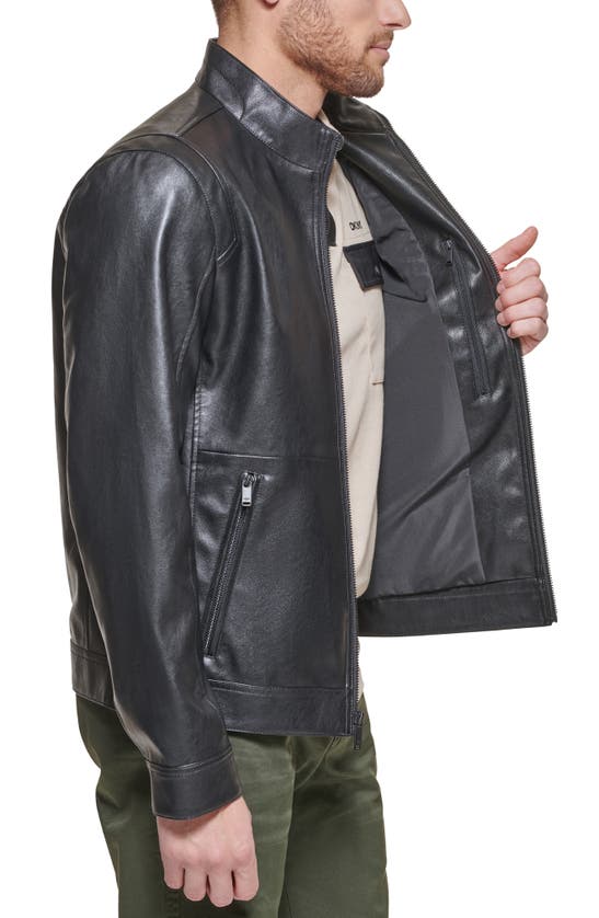 Shop Dockers ® Racer Faux Leather Jacket In Black