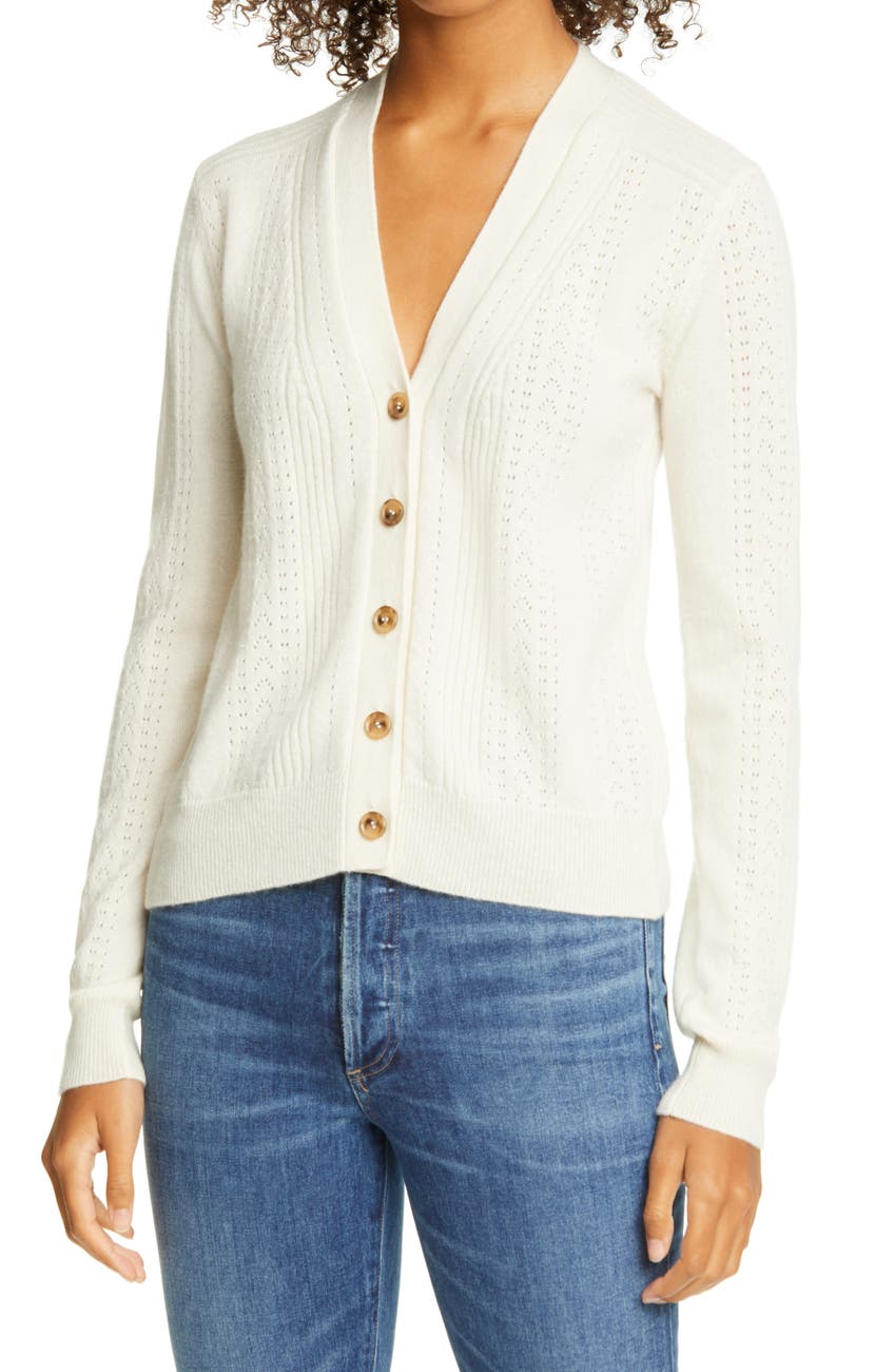 LA LIGNE | Cashmere Pointelle Knit Cardigan | Nordstrom Rack