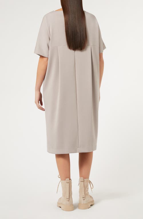 Shop Marina Rinaldi Chieti Stretch Jersey Shift Dress In Turtledove