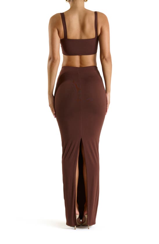 Shop N By Naked Wardrobe Naked Wardrobe Maxi Skirt In Chocolate