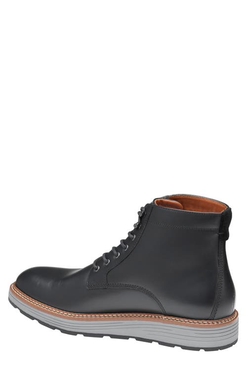 Shop Johnston & Murphy Upton Plain Toe Waterproof Boot In Black Full Grain