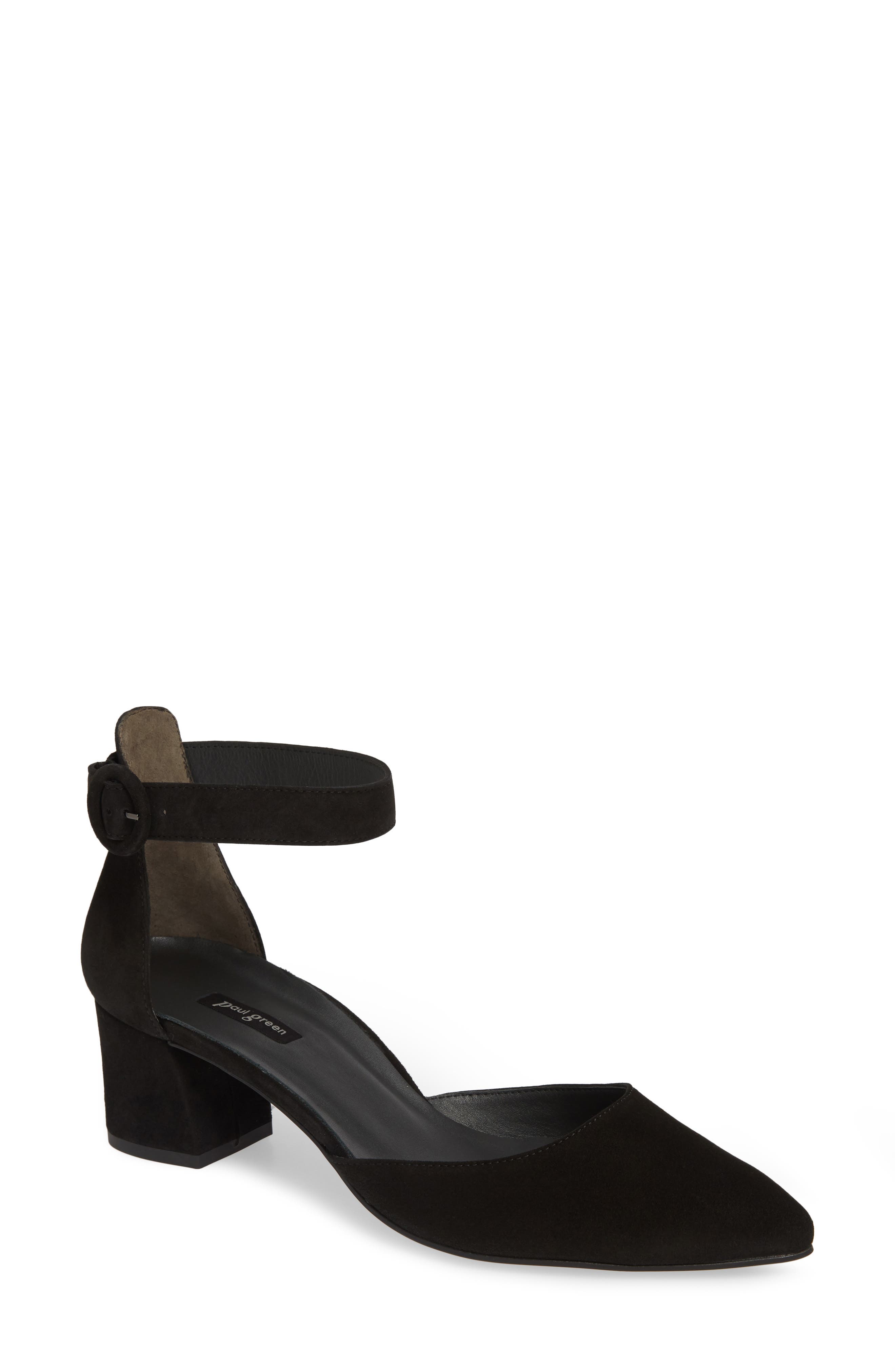 Paul Green Annie Ankle Strap Pump, US/ 5.5UK - Black