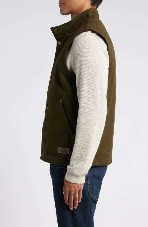 Shop Pendleton Pine Grove Canvas Vest In Dark Olive