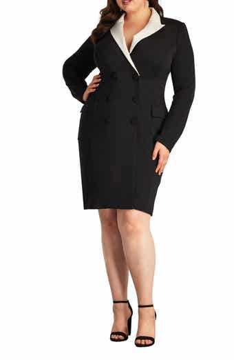 Black tuxedo dress plus size online