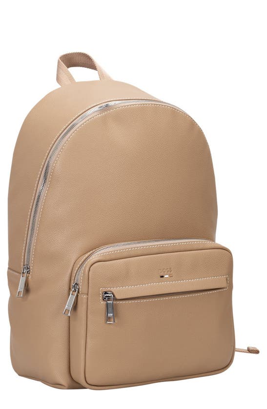 Shop Hugo Boss Ray Backpack In Medium Beige