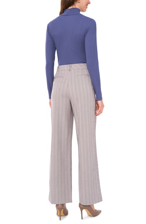 Shop Halogenr Halogen(r) Pinstripe Herringbone Wide Leg Pants In Flint Grey