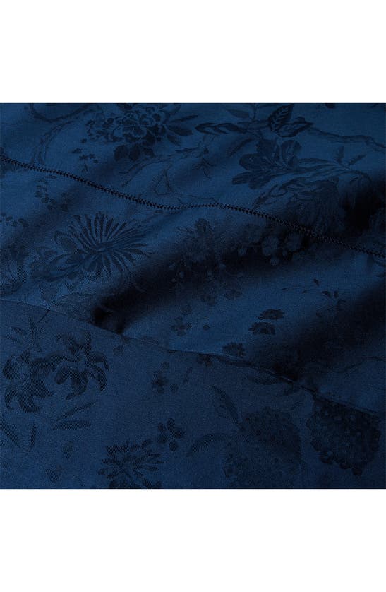 Shop Ralph Lauren Bethany Floral Jacquard Sheet Set In Polo Navy