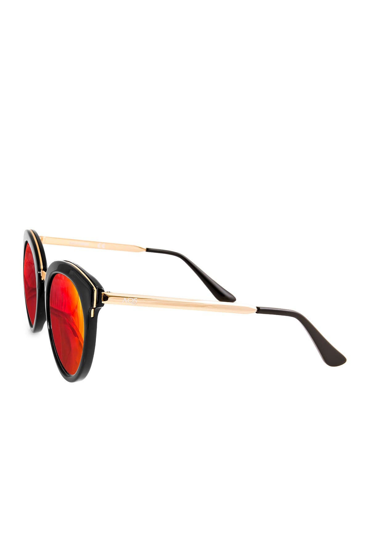 Aqs Poppy 54mm Round Sunglasses In Black