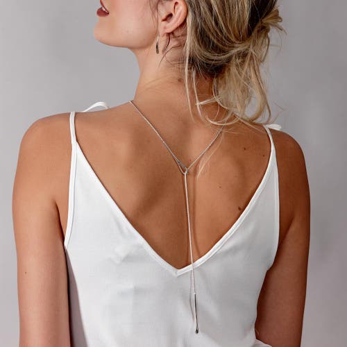 Lucy Quartermaine Long Feeder Drip Necklace In Sterling Silver