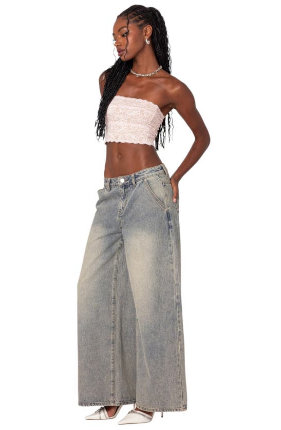 EDIKTED EDIKTED NADINE LACE CROP TUBE TOP