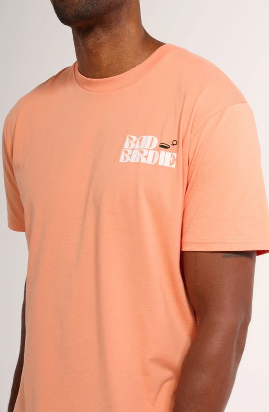 Shop Bad Birdie Festy Graphic T-shirt In Cadmium Orange