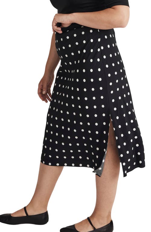 Madewell The Layton Midi Slip Skirt In True Black