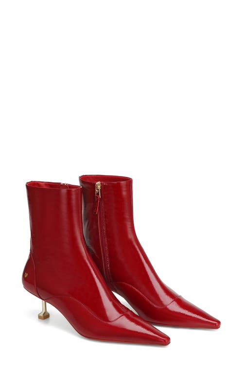 Shop Naked Wolfe Tempting Pointed Toe Bootie In Red-crinkle Patent Leather