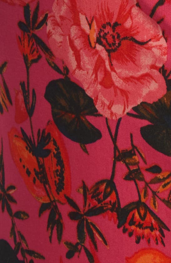 Shop Chelsea28 Floral Ruffle Strap Handkerchief Hem Dress In Pink- Orange Fruitful Blooms
