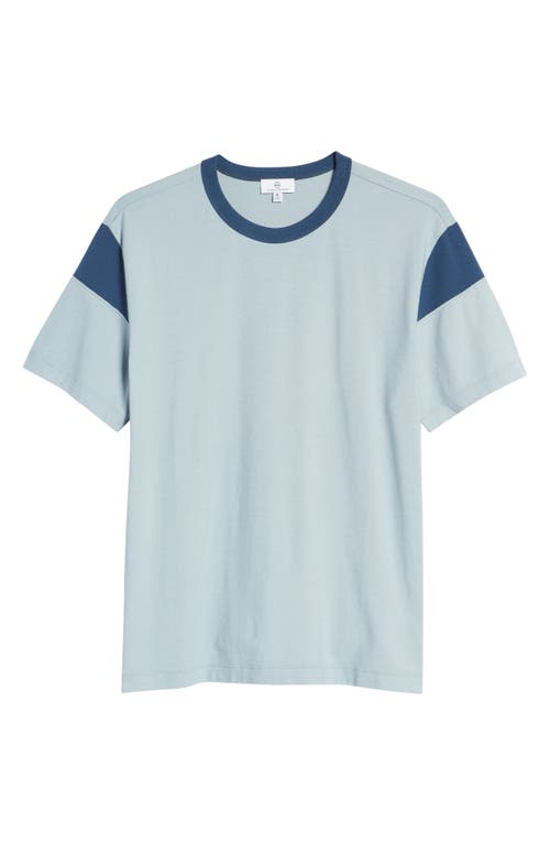Ag Beckham Colorblock T-shirt In Water Mist/nigh