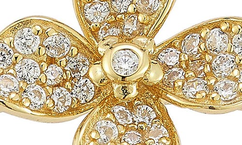 Sphera Milano Cz Pavé Flower Ring In Gold
