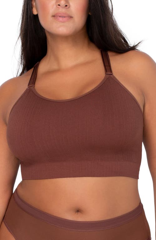 Smooth Seamless Comfort Wireless Bralette in Chocolate