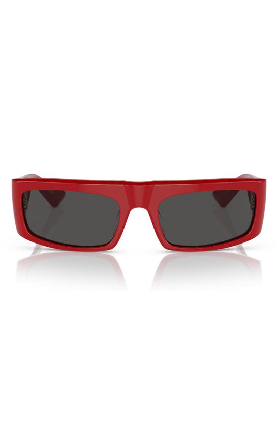 Oliver Peoples X Khaite 1979c 56mm Rectangular Sunglasses In Red