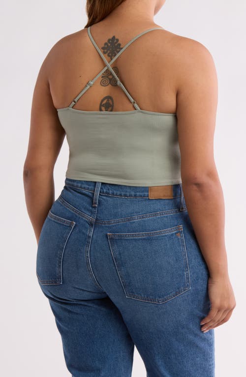 Abound Corset Camisole In Green Halo