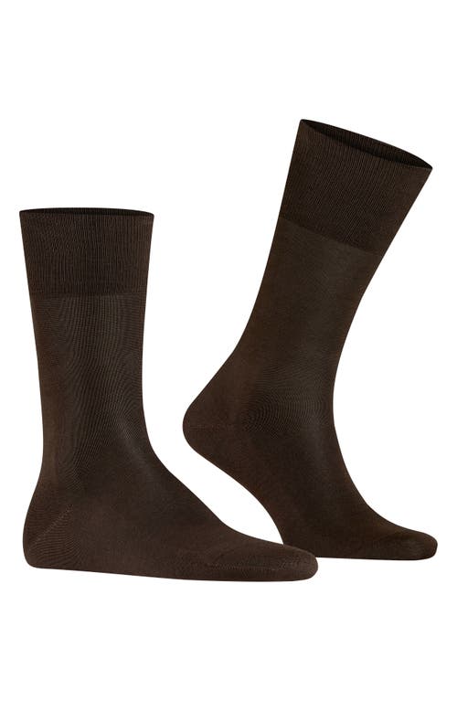 Falke Tiago Organic Cotton Dress Socks In Brown
