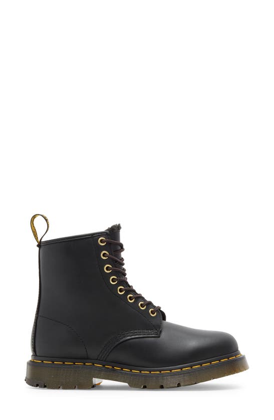 Dr. Martens' 1460 Waterproof Wintergrip Faux Fur Lined Boot In Black