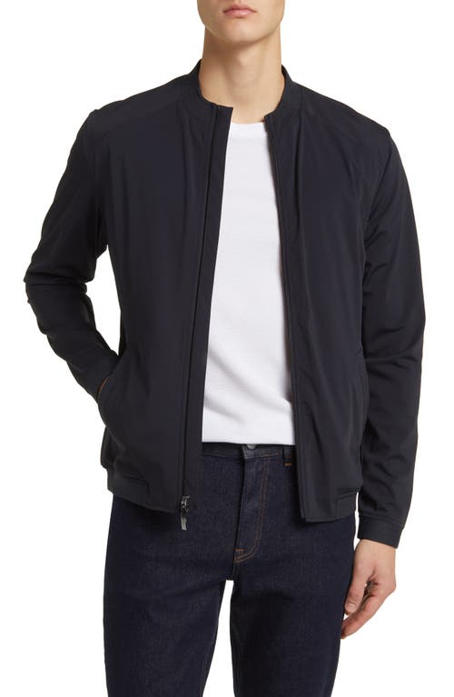 Robert Barakett Matheson Elastic Trim Water Resistant Slim Fit Jacket Navy at Nordstrom,