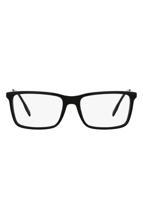 burberry Harrington 57mm Rectangular Optical Glasses in Black at Nordstrom