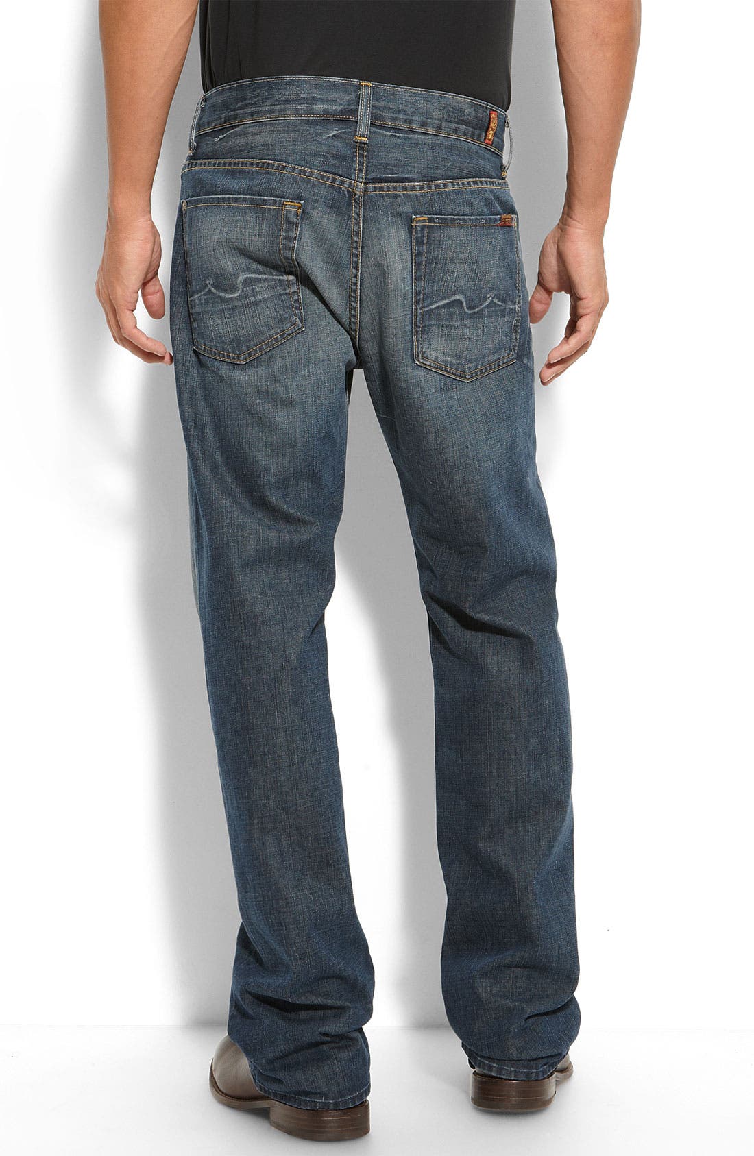 jeans with squiggle on back pocket