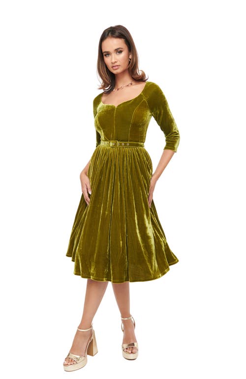 UNIQUE VINTAGE UNIQUE VINTAGE 1950S SWEETHEART VELVET SWING DRESS
