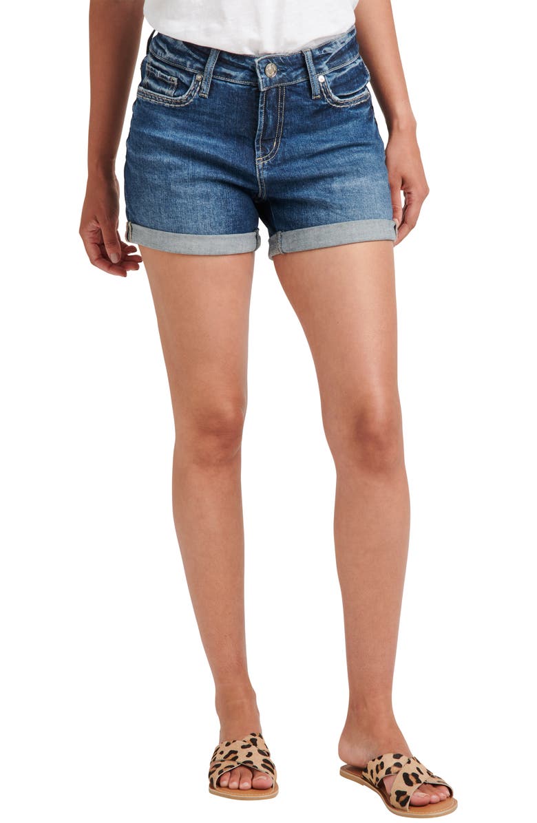 Silver Jeans Co. Elyse Mid Rise Denim Shorts | Nordstrom