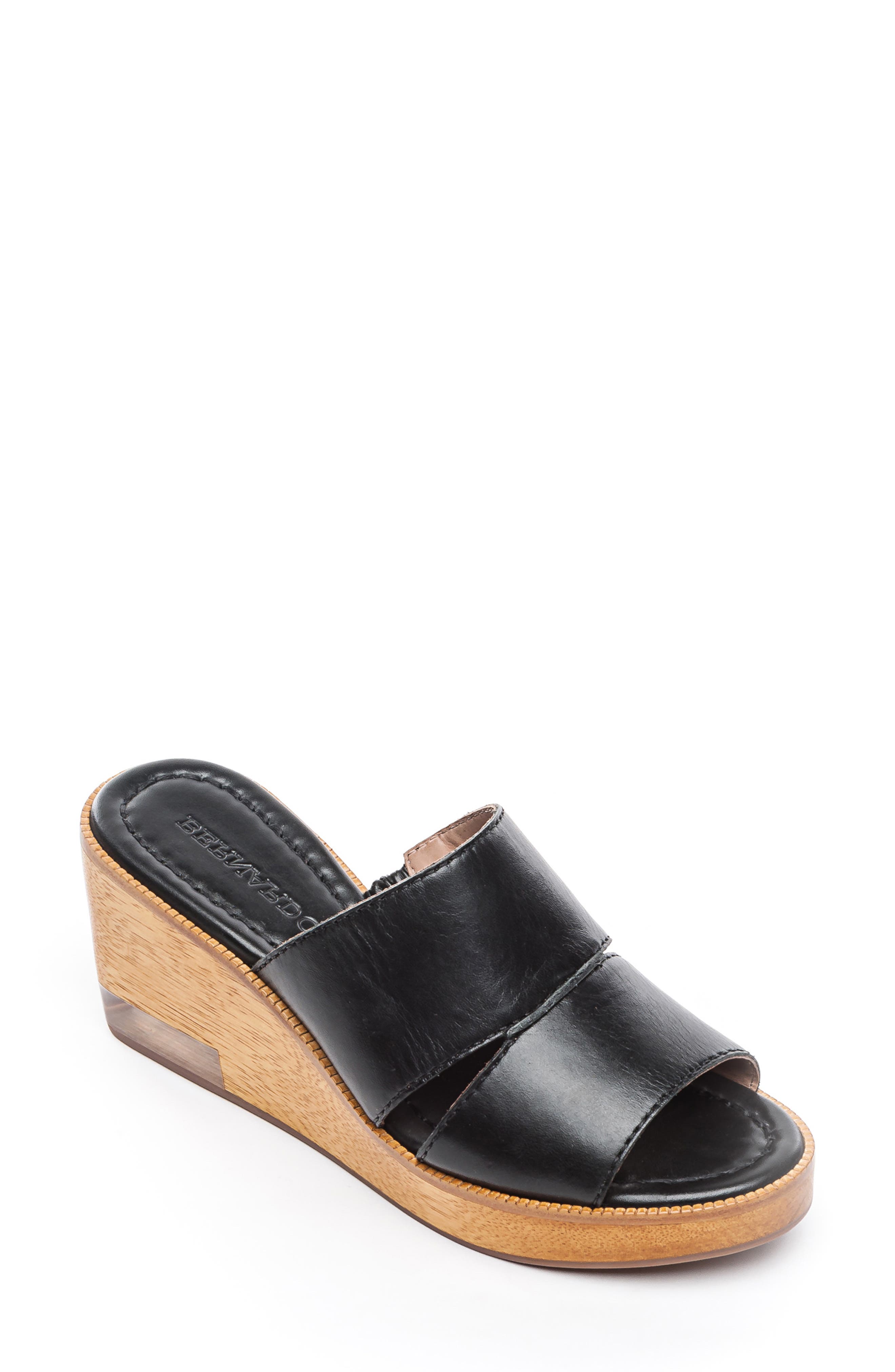 Bernardo Kara Wedge Sandal, Black