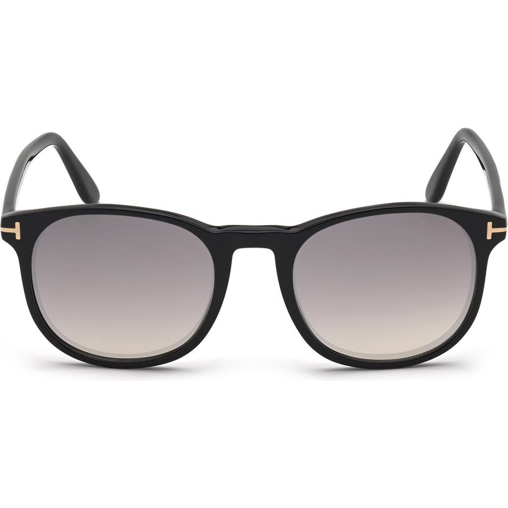 Tom Ford 53mm Gradient Round Sunglasses In Blue