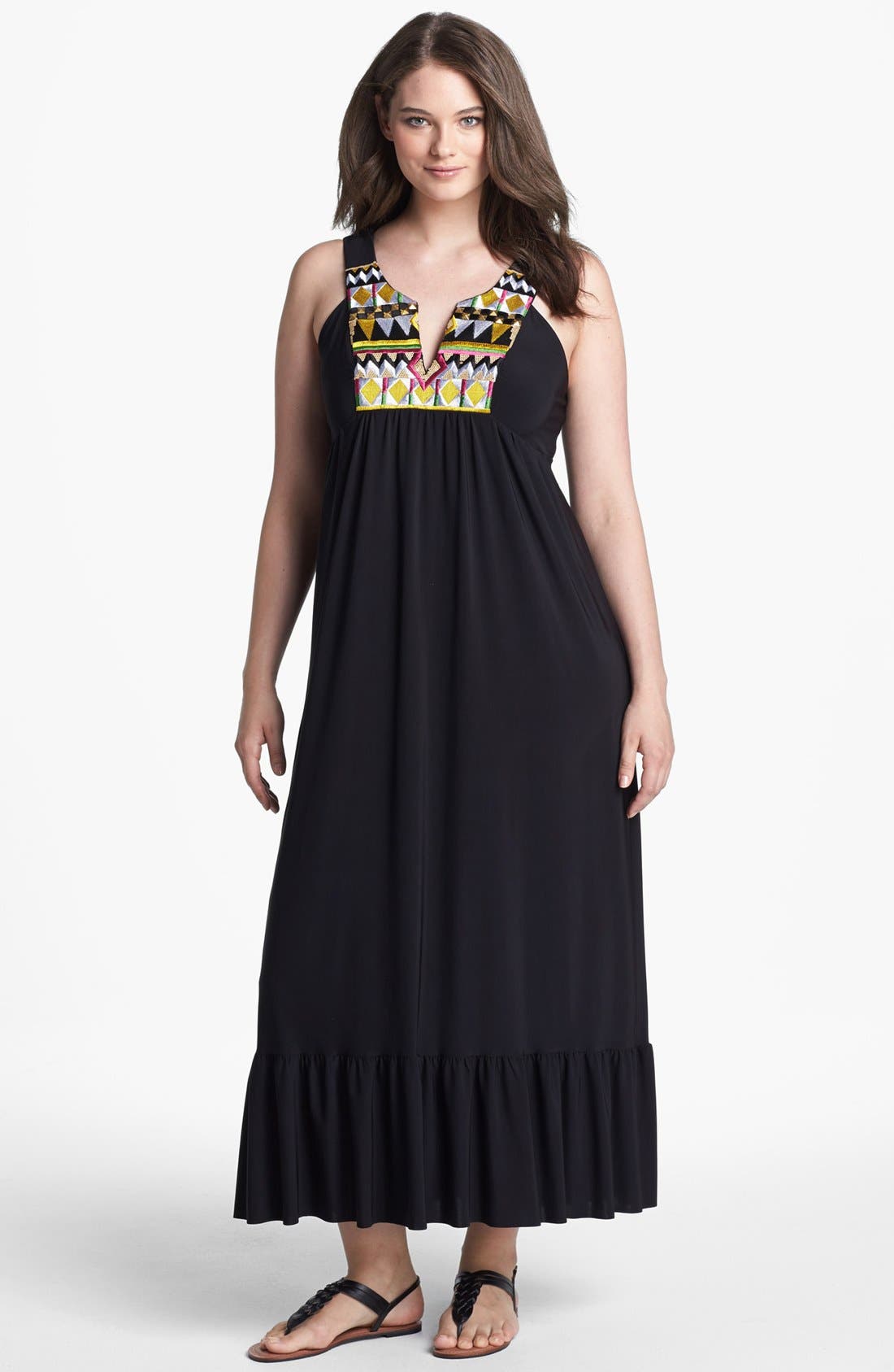 Tbags Los Angeles Embellished Jersey Maxi Dress (Plus Size) Nordstrom