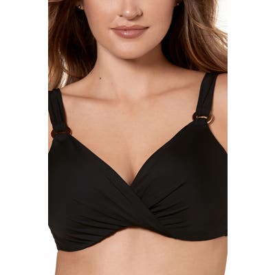 Miraclesuit Plunge Underwire Bikini Top - Black