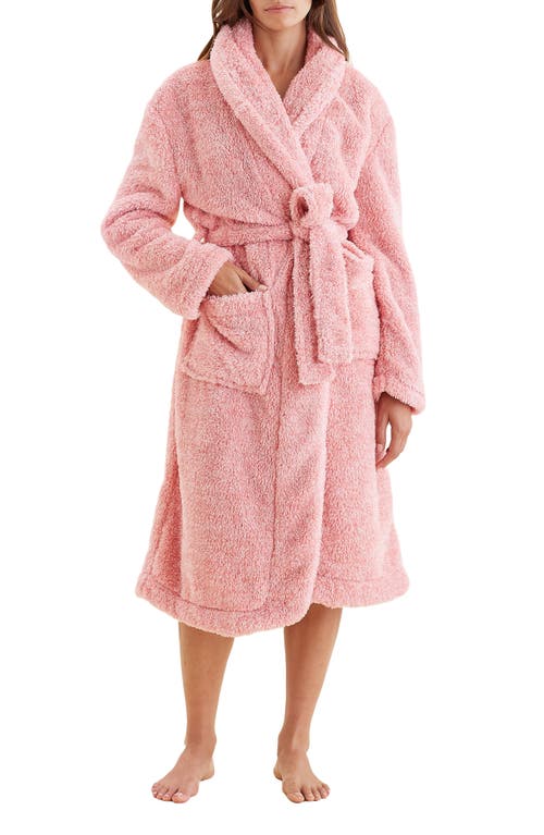 Shop Papinelle Cozy Plush Mid Length Robe In Strawberry