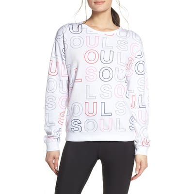 Soul By Soulcycle Knockout Print Sweatshirt, White