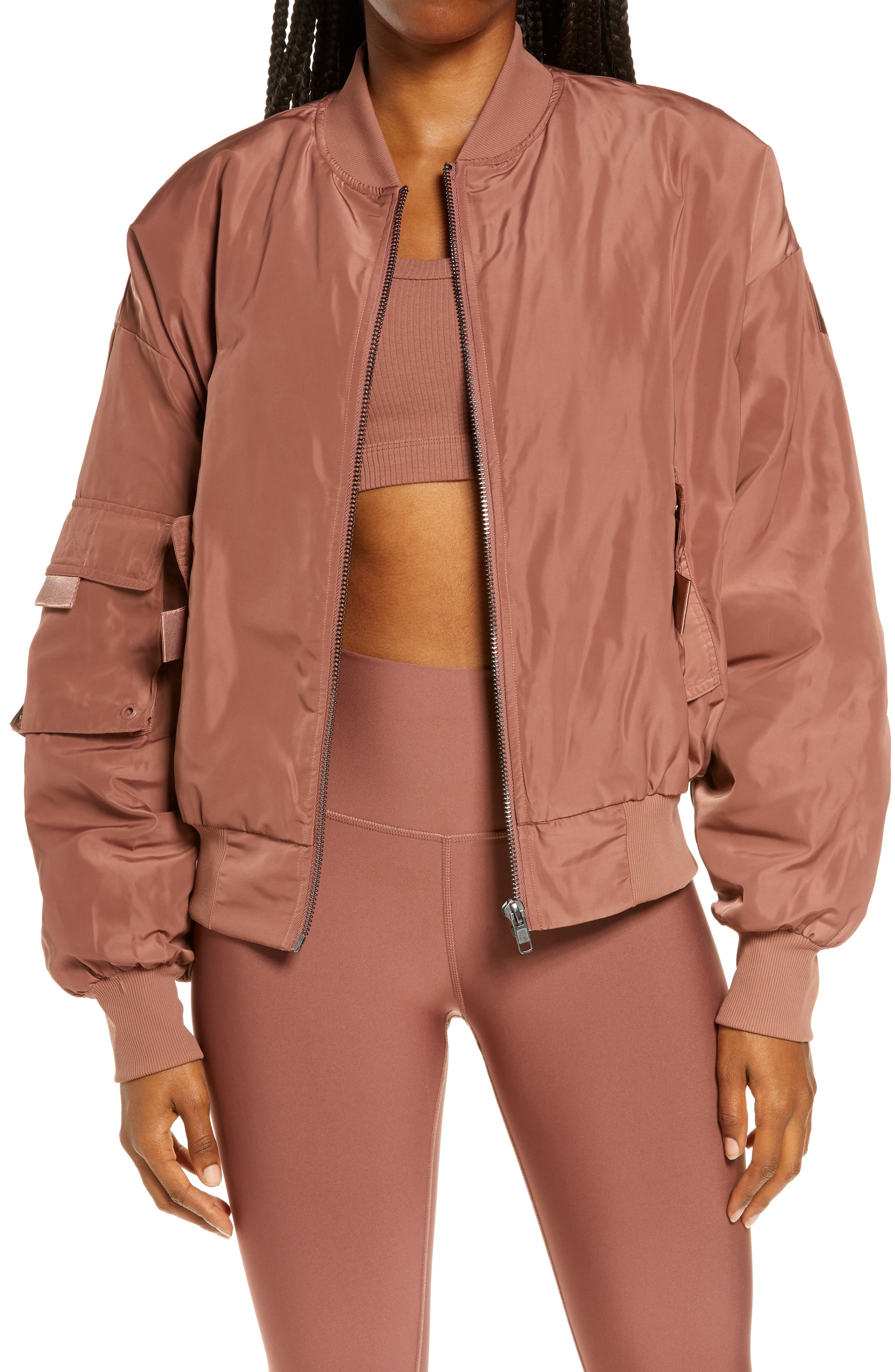 chestnut bomber jacket