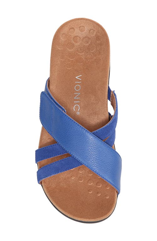 Shop Vionic Zarie Slide Sandal In Classic Blue