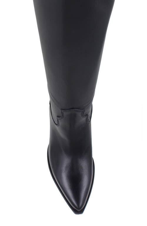 Shop Ziginy Betty Water Resistant Knee High Western Boot In Black