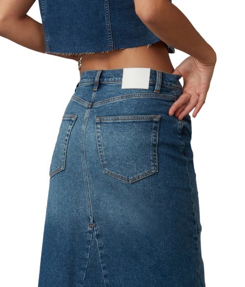 Lola Jeans Madlyn High Rise Maxi Skirt In Twilight