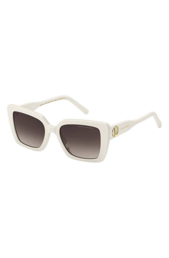 Shop Marc Jacobs 52mm Gradient Square Sunglasses In Ivory/ Brown Gradient
