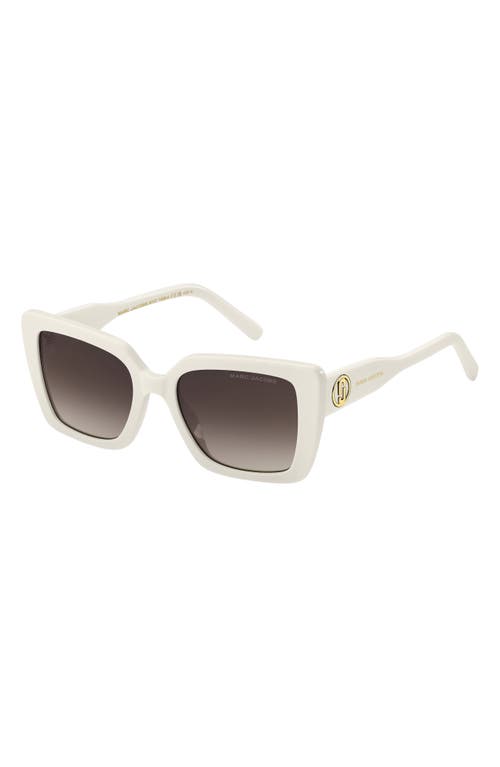 Shop Marc Jacobs 52mm Gradient Square Sunglasses In Ivory/brown Gradient