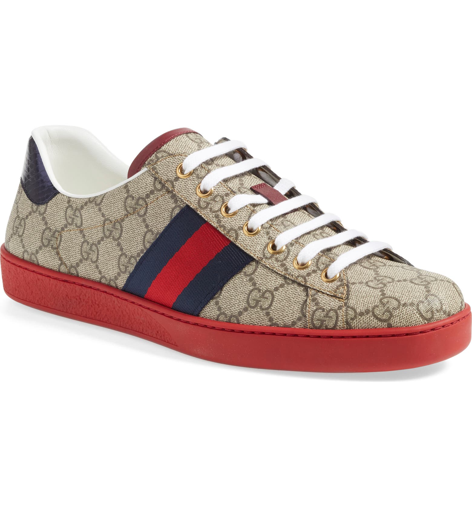 Gucci New Ace GG Supreme Low Top Sneaker (Men) | Nordstrom