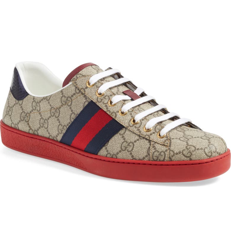 Gucci New Ace Gg Supreme Low Top Sneaker Men Nordstrom