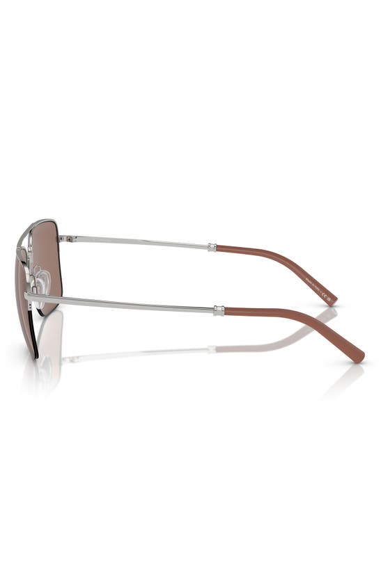Oliver Peoples Roger Federer 56mm Semirimless Pilot Sunglasses In Silver