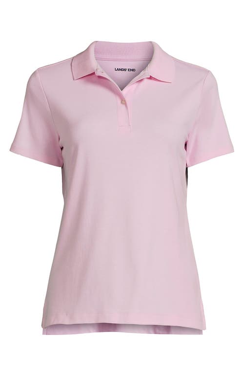 Lands' End School Uniform Short Sleeve Feminine Fit Interlock Polo Shirt In Ice Pink