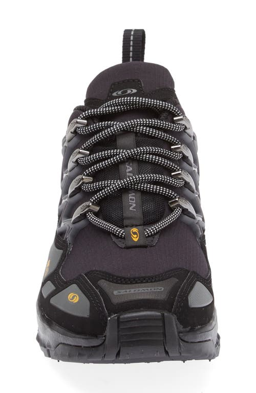 Salomon Clima Waterproof Running Shoe In Black/magnet/golden Ye