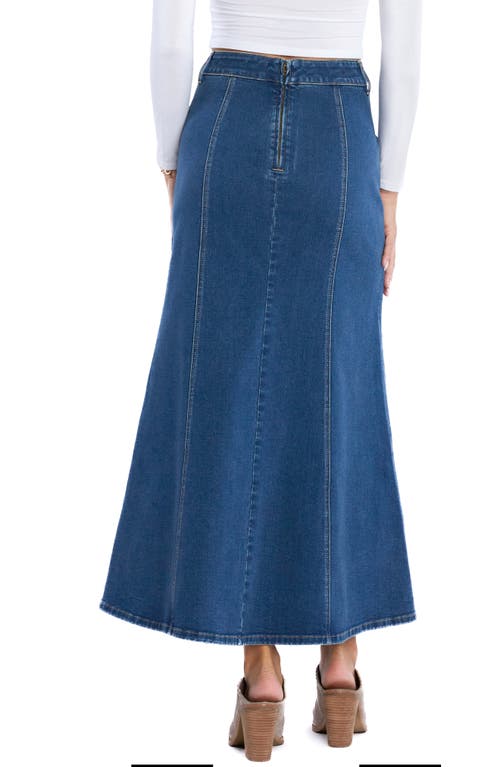 Shop Wash Lab Denim Desi Denim Maxi Skirt In Fresh Blue